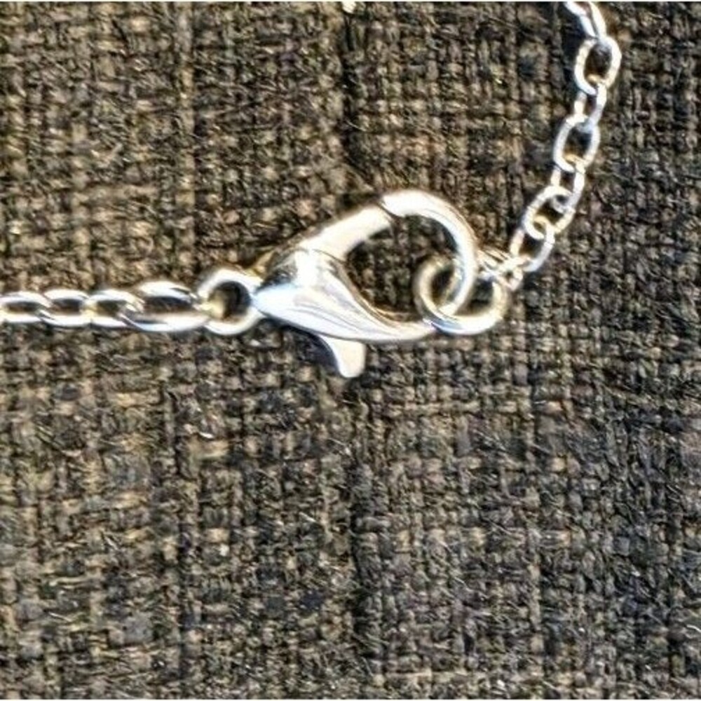 Silver Tone Celtic Cross Charm Pendant Necklace Cable Chain Lobster Closure 20" - Picture 9 of 9